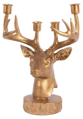 Immagine prodotto di Candeliere Hert, 31,5 cm - Oro - Resina