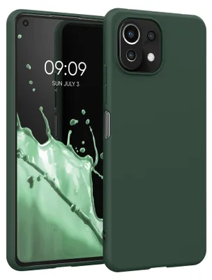 Produktbild von kwmobile Handyhülle für Xiaomi 11 Lite (5G) NE / Mi 11 Lite (5G) Hülle - TPU Case - Kabelloses Laden - Schutzhülle Cover in Moosgrün