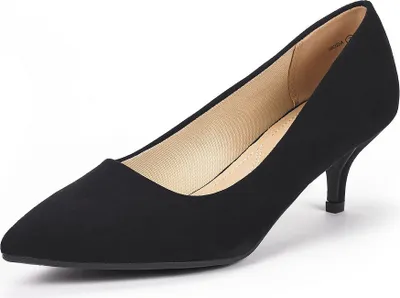 Produktbild von DREAM PAIRS Damen Klassische Pumps mit Stiletto und Spitzen zulaufenden Absätze Hochzeit Arbeitschuhe,Size 38.5,Schwarz/Wildleder,Moda