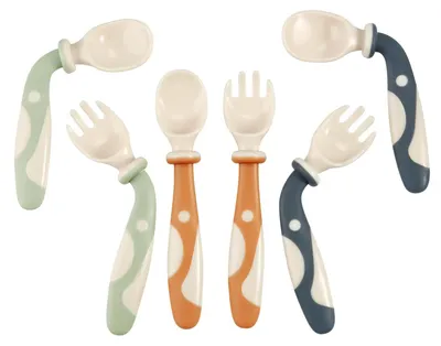 Produktbild von Babylöffel Babybesteck Baby-Essbesteck - Flexibel - Set mit 6 Stück - BPA-frei - Easy Grip