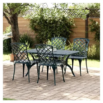 Produktbild von Gartenstühle 4 Stück. Stapelbar Grün Aluminiumguss