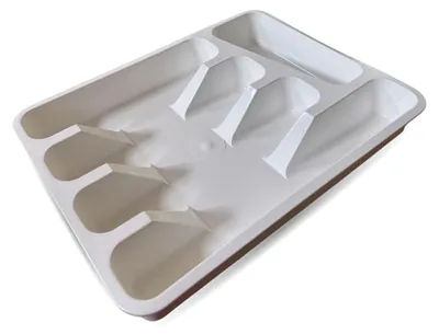 Image de PARENCE - Organisateur à couverts, 5 compartiments - Organisateur pour tiroirs de cuisine en plastique