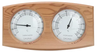 Produktbild von 2-in-1-Holz-Thermo-Hygrometer-Thermometer, Saunaraum-Dampfzubehör