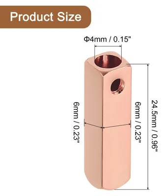 Produktbild von Metall Schnš¹rsenkel Spitzen, 4 Stš¹ck DIY Schnš¹rsenkel Kopf, Schnš¹rsenkel Endkappen, Spitzen Kordelenden Ersatz mit Schrauben (RosšŠgold)