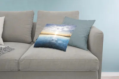 Produktbild von MuchoWow® Zierkissen Sofakissen Wohnzimmer Dekokissen 60x40 cm Watteninseln - Wasser - Sonne - Kopfkissen - Polster mit Foto