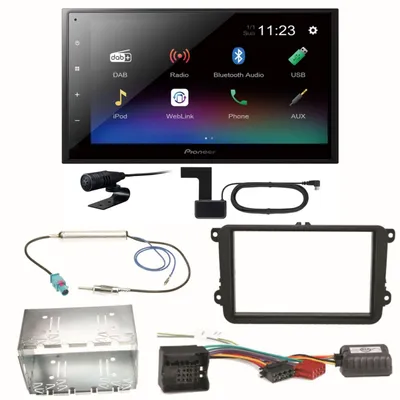 Produktbild von Pioneer DMH-A340DAB DAB+ Bluetooth Einbauset für Golf 5 6 Passat 3C CC B7 Touran