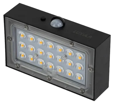 Produktbild von LUXULA LED Solar-Wandleuchte 350 lm warmweiß schwarz IP65