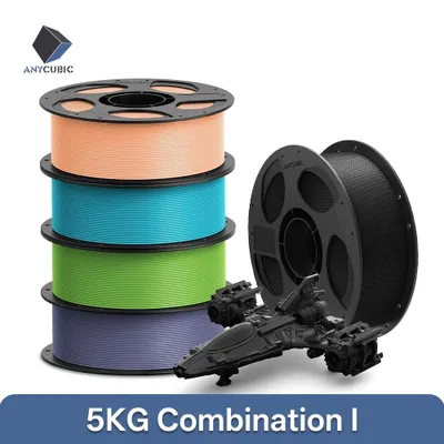 Zdjęcie produktu dla Filament PLA – drukarka 3D FDM, 1,75 mm – zestaw 5 kg – przyjazny dla środowiska – zestaw I