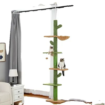 Immagine prodotto di Albero per gatti, albero da arrampicata regolabile, tiragraffi, AMT0187GN, come immagine