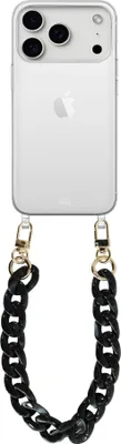 Produktbild von Marble Black Transparant Cord Hülle - Short Cord  - Kompatibel mit iPhone 17 Pro