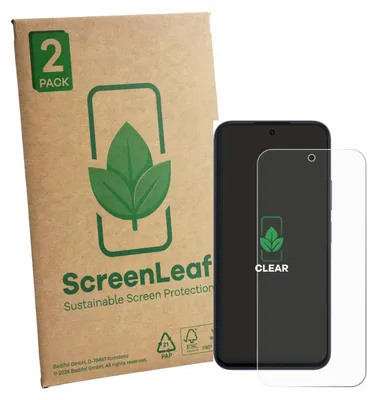 Produktbild von 2x ScreenLeaf Schutzfolie für Oppo A6k nachhaltiger Displayschutz Display Schutz Folie Klar Transparent