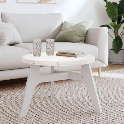 Produktbild von Design New Tischplatte Rund Weiß Ø60x3 cm Massivholz Kiefer Tischplatten CC15811619