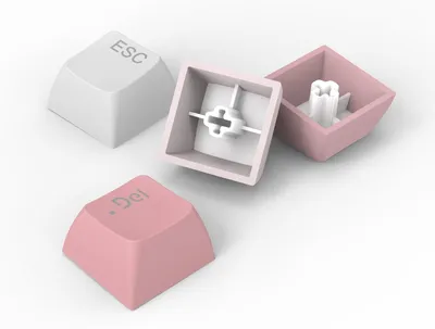 Produktbild von Redragon A139 PBT Double-Shot Tastenkappen Pink Gradient-Design, lichtdurchlässig, OEM/Cherry-Profil, US-ANSI