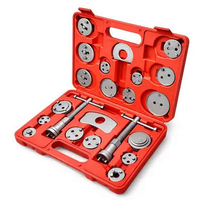 Immagine prodotto di Set-kit ripristino per pinze freno, strumento universale per la retrazione, attrezzi rimozione dei pistoni dei freni anteriori e posteriori, auto garage, 22 pezzi Gebo Tools
