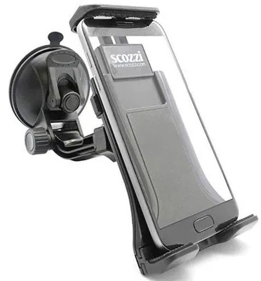 Immagine prodotto di Supporto per telefono da auto con morsetto – Supporto per telefono cellulare regolabile a 360 gradi per parabrezza