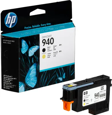 Image de Tête d'impression HP 940 noire et jaune d'origine, noir, jaune, 1 pièce(s)