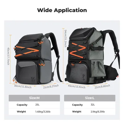 Produktbild von Kamerarucksack Fototasche - 25L DSLR/SLR Rucksack - Wasserdichtes Polyester - Fach Für Kamera Und Objektive - Laptopfach Für 40 cm Notebook - Stativhalterung Mit Regenschutzhülle