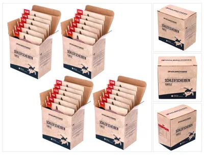 Immagine prodotto di Toolbrothers TURTLE Set di levigatura 125 mm in velcro - 8 fori - 40x P40 / P60 / P80 / P120 / P180 / 240 - per legno duro, legno dolce, vernice, pietra, acciaio, alluminio, impiallacciatura.
