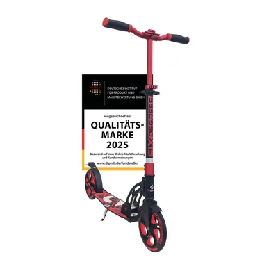 Produktbild von SIX DEGREES Aluminium Scooter 205 mm racing red, Klappmechanismus, Ständer 205 mm PRIME