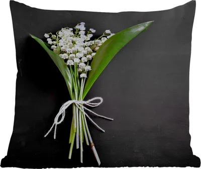 Produktbild von MuchoWow® Outdoor Kissen - Maiglöckchen - Blumen - Stilleben - Flora - 40x40 cm - Wetterfest - Lounge Kissen - Kopfkissen - Interieur - Polster mit Bild