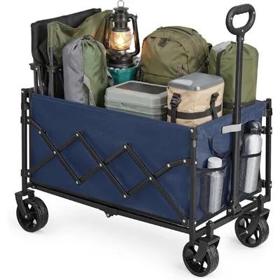Obrázek produktu pro Skládací ruční vozík GFW150QE01, nosnost až 120 kg, 150 l, modrý