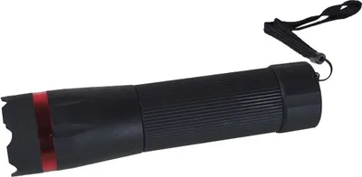 Produktbild von Taschenlampe LED 3in1 schwarz 60Lumen 1W Zoom Warnleuchtring Stablampe Handlampe