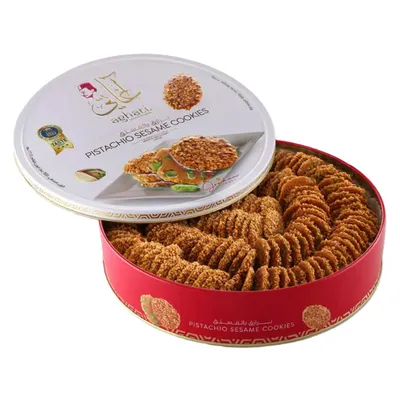 Produktbild von Aghati Barazeq – Premium Pistazien-Sesam-Kekse aus Jordanien 500g – Traditionelles Gebäck mit echter Butter