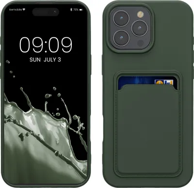 Zdjęcie produktu dla kwmobile KWM000022UI002C, Pokrowiec, Apple, iPhone 16 Pro Max, Ciemny Zielony