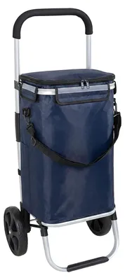 Image de Travelnet Chariot de courses avec compartiment isotherme 40L, pliable, cadre en aluminium