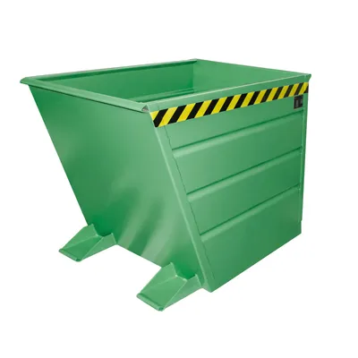 Produktbild von BAUER Muldenkippbehälter - 700 l Volumen - 1000 kg - 890 x 800 x 1440 mm - resedagrün