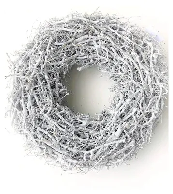 Produktbild von Türkranz aus Bonsaiholz in Weiß (Ø 60 cm)