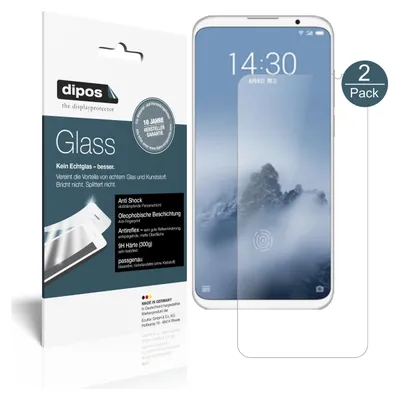 Produktbild von 2x Schutzfolie für Meizu 16 Plus matt - Anti-Shock 9H Folie dipos Glass