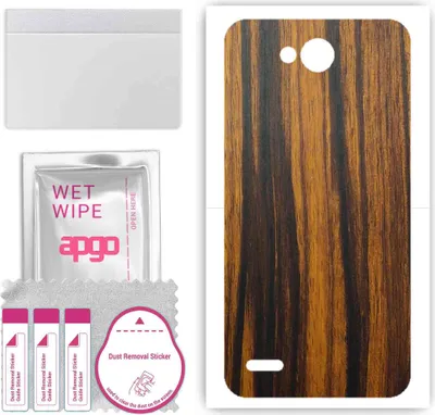 Produktbild von apgo Rückseite Schutzfolie, Skin, kompatibel mit LG X power2, Hinten Displayschutzfolie aus Vinylfolie, kratzfest, einfache Montage - Tigerwood