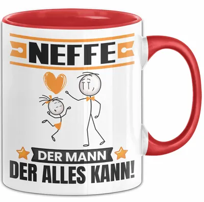 Produktbild von Neffe Tasse Geschenk für Neffe Der Mann Der Alles Kann Geschenkidee zum Geburtstag (Rot)