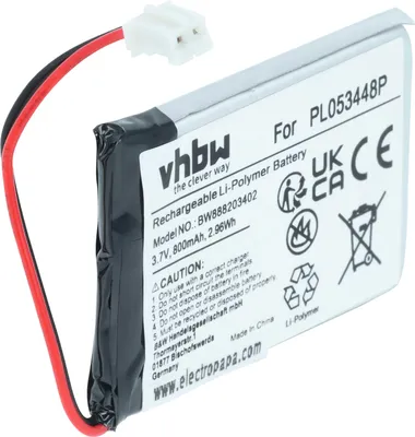 Produktbild von vhbw Akku kompatibel mit Nolan N91, N-Com B1 Motorradhelm (800 mAh, 3,7 V, Li-Polymer)