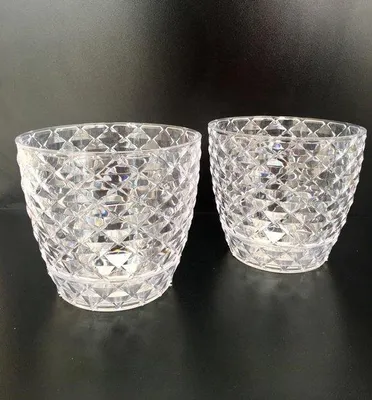 Zdjęcie produktu dla 2 przezroczyste doniczki do storczyków, roślin i kwiatów 22 x 19 cm z systemem drenażowym