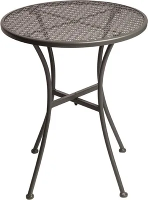 Produktbild von Bolero runder Bistrotisch in schlankem Design Stahl grau 60cm