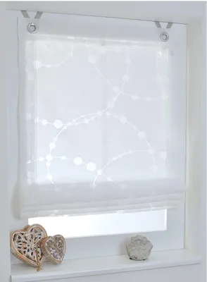 Faltstore Cadena, halbtransparent, 80x140 cm, weiß