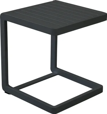 Immagine prodotto di Milani Home - tavolino da giardino, alluminio, quadrato, antracite, piano 40 x 40 cm