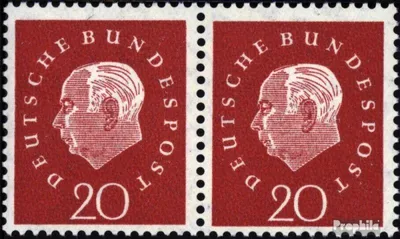 Produktbild von Briefmarken BRD (BR.Deutschland) 1959 Mi 304wP waagerechtes Paar postfrisch Heuss