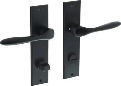 Produktbild von Kurzschildgarnitur Intersteel Banaan WC 78/8 mm schwarz