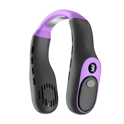 Imagen del producto de Ventilador mini USB portátil, recargable, multifuncional, digital, para deportes, color gris