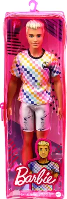Produktbild von Barbie Ken Fashionistas Puppe im karierten T-Shirt