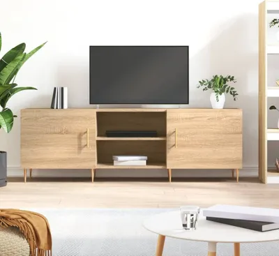 Produktbild von The Living Store TV-Schrank Sonoma-Eiche 150x30x50 cm Holzwerkstoff