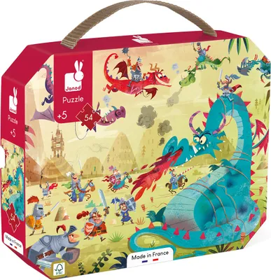 Obrázok produktu pre Janod Puzzle Detské puzzle 5 rokov 54 ks Drak