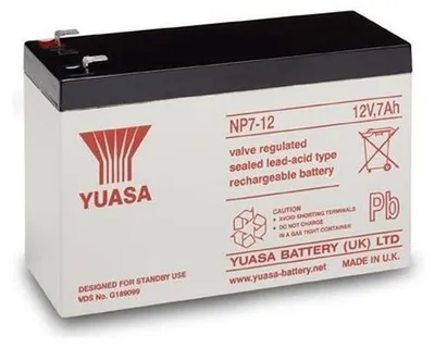 Obrázek produktu pro YUASA NP 7-12 Bezúdržbový VRLA akumulátor 12V, kapacita 7Ah