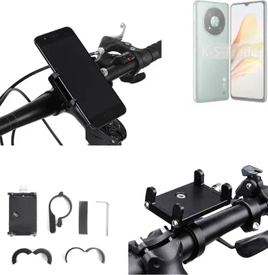 Produktbild von K-S-Trade Handyhalterung für das Fahrrad kompatibel mit ZTE XiaoXian 50 Halter Lenkstange Fahrradhalterung Motorrad Bike Mount Befestigung Smartphone