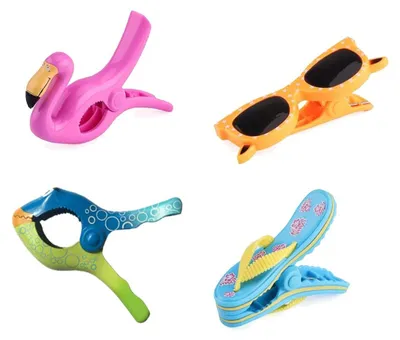 Strandlaken-Clips, 4 Stück, winddicht, für Liegen und Stühle
