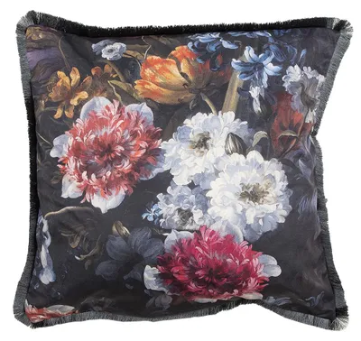Produktbild von Clayre & Eef Dekokissen 45x45 cm Grün Synthetisch Blumen