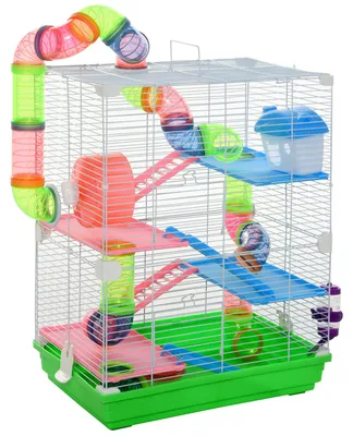 Immagine prodotto di Gabbia per Criceti e Roditori 46x30x58 cm con Accessori  Verde